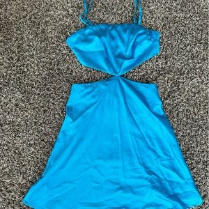 Princess Polly blue satin dress